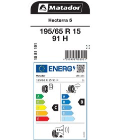 Resim Matador 195/65R15 91h Hectorra5 Yaz Lastiği 2025 