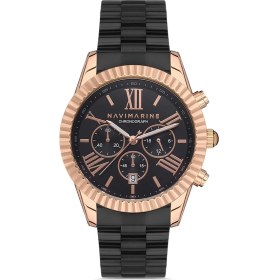 Resim Navimarine MARINE002-08 Navimarine 30 mt Suya Dayanıklı Çelik Kordon Kararmaz Iç Fonksiyonlar Aktif Kol Saati 