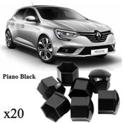 Resim Megane 4 Hatchback 2016-2023 Model Arası Uyumlu 20 Adet Bijon Kapağı Takım Piyano Gri 1z0601173 