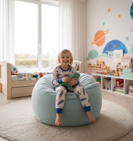 Resim Pufero Ana Kucağı Mavi 