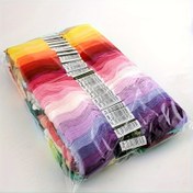 Resim 1 adet 8.0 metre 6-Strand Çapraz Dikiş Nakış Floss, 24 Renk, Canlı Polyester İp, İğne İşleri, El Sanatları ve Dikiş Projeleri için 