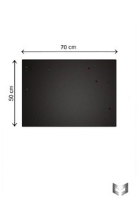 Resim Yiğit Metal Mıknatıslı Pano Siyah Ofis/çalışma Odası İçin Mıknatıs Hediyeli Metal Magnet Hatıra Panosu 50x70cm 50 x 70 CM 