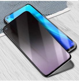 Resim Oppo Realme 7 Pro 3D Full Gizlilik Tempered Cam Ekran Koruyucu Siyah 