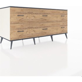 Resim Kronos Konsol 6 Çekmeceli 176x59x83 Aytaşı-aytaşı/çam Aytaşı/çam 
