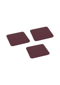 Resim Turgut Office Deri Bardak Altlığı Bordo 3 Adet Bordo 