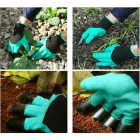 Resim Garden Genie Gloves Toprak Kazma Bahçe Eldiveni- 