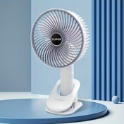Resim 3 Hızlı Ultra-Sessiz Taşınabilir Fan - USB Şarj Edilebilir, Elde Taşınabilir & Masaüstü, Ofis ve Yurt Kullanımı İçin Klipsli Tasarım 