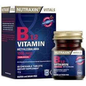 Resim Nutraxin Vitamin B12 Methylcobalamin 1000mcg 60 Dil Altı Tableti 