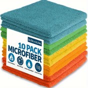 Resim 5/10/1 adet, Mikrofiber Temizlik Bezi, Ev Temizliği Havluları, Yeniden Kullanılabilir Tüysüz Bez, Mutfak Malzemeleri, Rastgele Renk 