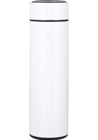 Resim Maiyame 304 Paslanmaz Çelik Çift Katmanlı Vakumlu Led Sıcaklık Göstergeli Termos, 500ml Taşınabilir Beyaz Su Şişesi 