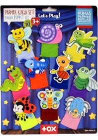 Resim Tox Sevimli Böcekler 10 Parça Parmak Kukla Set T219 