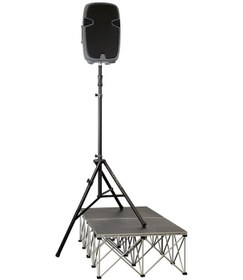 Resim Ultimate Support Ts-110bl Tall Speaker Stand With Leveling Leg 