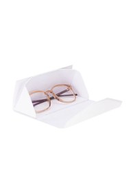 Resim Plm Smart Glass Deri Gözlük Kılıfı H108 Kar Beyaz 
