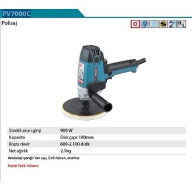Resim Makita PV7000C Polisaj Makinası 900 W 