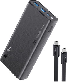Resim 1HORA GAR158 20,000 mAh Taşınabilir Hızlı Şarj Cihazı - PD 20W - Kablo Hediyeli - 3 Çıkışlı 
