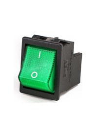 Resim Emas A14b1y11 30 22mm Siyah Gövde 2no Işıklı Terminalli 0-1 Baskılı Yeşil A14 Serisi Anahtar 