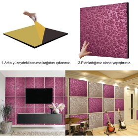 Resim Tink Bordo Embos Keçe Ses ve Isı Yalıtım Paneli 41 x 41 cm 