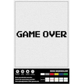 Resim Game Over Stıcker 20 X 3 Cm 