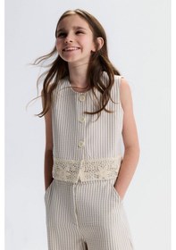 Resim Nk Kids Kız Çocuk Mare Yelek Nk-31309 Vizon 