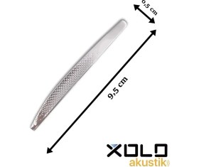 Resim Xolo Çelik Akustik Cımbız Kaydırmaz Kavisli Eğik Uçlu Kalın Kıl Tüy Alma Çelik Cımbız XLC512 
