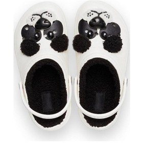 Resim Crocs 210400 Classic Lined Iam Pandabearcgk Beyaz-siyah Kız Çocuk Terlik Beyaz - Siyah 