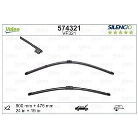 Resim Valeo 574321 Cam Silgi Süpürgesi Bmw 3 05- Yenı Tip Flate Blade 600 - 475Mm 