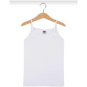 Resim Berrak 2520 Kız Çocuk Ribana Mat Biyeli İp Askılı Atlet 6 Adet Beyaz 