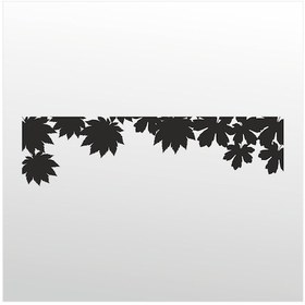 Resim Folyo Sticker Yaprak Deseni 60cm Uzunluk Siyah 