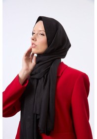 Resim Mirsoy Scarf Zerafet Desen Şal Siyah 