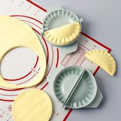 Resim 1 Adet Açık Yeşil Plastik Mantı Yapıcı - Ölçü İşaretleriyle Kolay Kullanımlı Empanada & Mantı Presi, Ev Mutfakları İçin Mükemmel, Gıda Güvenliği Tasarımı, Ev Yapımı Mantılar | Çizgili Kenarlı Pres | Plastik Yapı 
