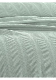 Resim Çift Kişilik Waffle Pike 210x230cm, %100 Pamuk, Petekli Pike Yeşil 