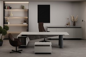 Resim BALANCE OFİS MASA TAKIMI, SOL, KÜL GRİ İRONİ, 260 CM 