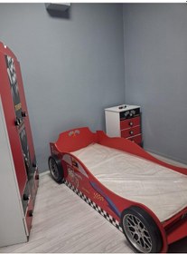 Resim Genç Odası Formula 90652 Takım Dolap Karyola Şifonyer Yatak Demonte Kırmızı 