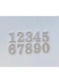 Resim 5 Cm Metalik Gri Yapışkanlı No 1,2,3,4,5,6,7,8 