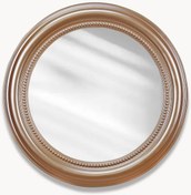 Resim Round Yuvarlak Ayna Vizon Ceviz 
