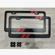 Resim Xuweiwei Dayanıklı & Paslanmaz Çelik 2li Plaka Çerçevesi Style Two Kolay Montaj Ön Arka Aksesuar 