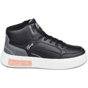 Resim Jump 28756 Yüksek Bilekli Siyah Kadın Sneaker Günlük Spor Ayakkabı Siyah 