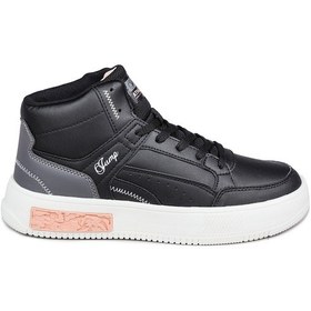 Resim Jump 28756 Yüksek Bilekli Siyah Kadın Sneaker Günlük Spor Ayakkabı Siyah 