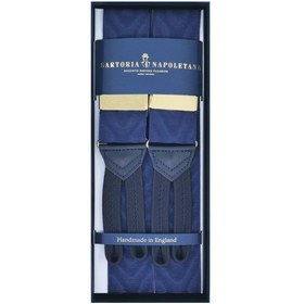 Resim Lacivert Moire (Hare Desenli) Pantolon Askısı 