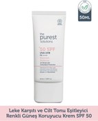 Resim The purest solutions lekeli ciltler için antioksidan destekli güneş kremi 50+ spf uva/uvb 