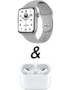 Resim GoMarkt Iphone 14 Uyumlu Watch 8 Dt8 Max 45mm Akıllı Saat Bt Görüşme Ve Gopods Kulaklık 