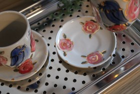 Resim Kuşlu Fincan + Tabak Set 