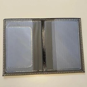 Resim Oto Ruhsat Kabı Termo Deri - Araba Ruhsat Kılıfı - Araç Ruhsat Cüzdanı (Gri) 