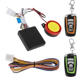 Resim Leaf Shop Alarm Sistemi Motosiklet Evrensel 12 V Motosiklet Hırsızlık Alarm Sistemi, 2 Uzaktan Kumandalı Motosiklet Kablosuz Alarm Sistemi Motor Çalıştırma Uzaktan Kumandalı Anahtarlık 