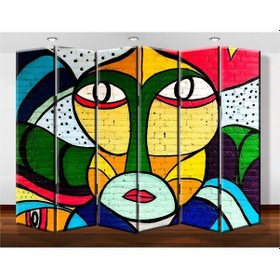 Resim Dekobul Duvar Resmi 6 Kanat Tekerlekli Kanvas Paravan 