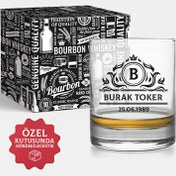 Resim Şık Kutusunda Kişiye Özel Viski Bardağı 