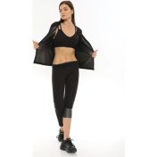 Resim Secret Moda Fermuarlı Kısa Kollu Inceltici Terletici Termal Sauna Tayt Takımı 