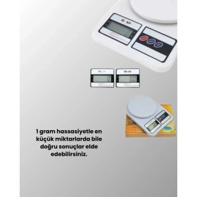Resim Nemere İthalat Beyaz Plastik Dijital Mutfak Tartısı - 24X16.8X1.5CM Nemere Ithalat 