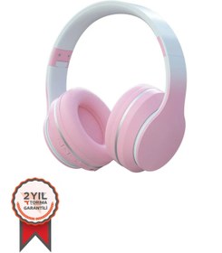 Resim Torima Sn-36 On-ear Kafa Üstü Kablosuz Kulaklık Bluetooth 5.1 Pink 