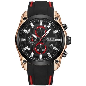 Resim Mufunye Megır Erkek Spor Kol Saati 2144 - Multifonksiyonlu Kronograf, 3atm Su Geçirmez, Takvim, Gece Aydınlatması, Silikon Kordon, Rose Altın Kasa Siyah Ekran Kutu İçerisinde Çok Renkli 